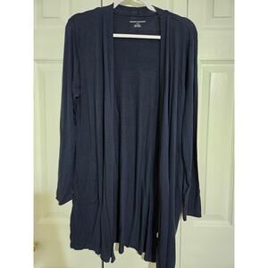 Amazon essential large women's navy blue open front cardigan